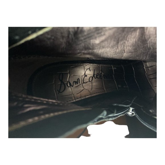 Sam Edelman Women's Black Suede Ankle Booties Boots Side Zip Size 6 - Picture 4 of 6